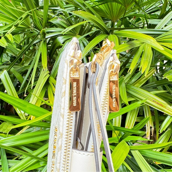 Michael Kors Jet Set Travel LG Double Zip Wallet Graphic Logo MK Pale Gold Multi - Picture 8 of 10